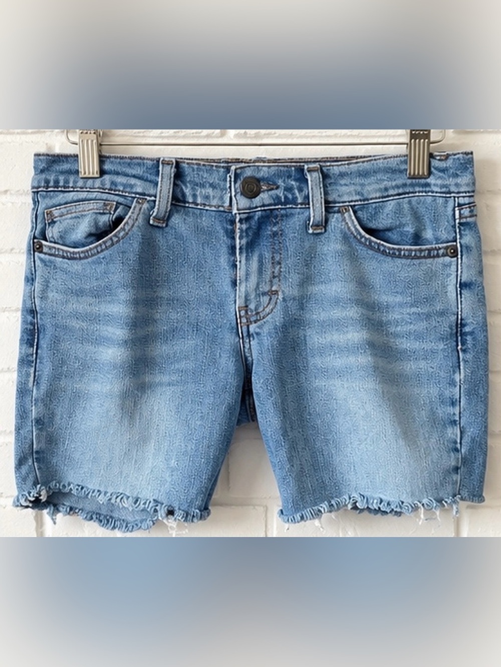 VTG Y2K American Eagle Low Rise Denim Cutoff Shorts Frayed Sz 8